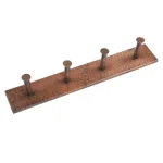 Premier Copper Products Hand Hammered Copper Quadruple Robe Hook, Oil Rubbed Bronze thumbnail 1