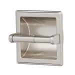 Franklin Brass Jamestown Recessed Toilet Paper Holder with Beveled Edges, Brushed Nickel thumbnail 1