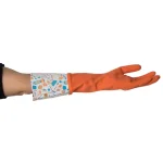 Krumbs Kitchen Rubber Cleaning Gloves, One Size Fits All, Orange thumbnail 2