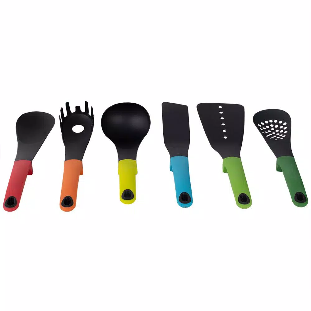 Unbranded 6-Piece Multi-Color Silicone Cooking Utensil Set with Storage Stand