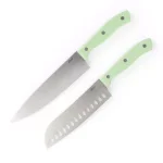 Oster Evansville 14-Piece Stainless Steel Knife Set with Hardwood Block in Turquoise thumbnail 2