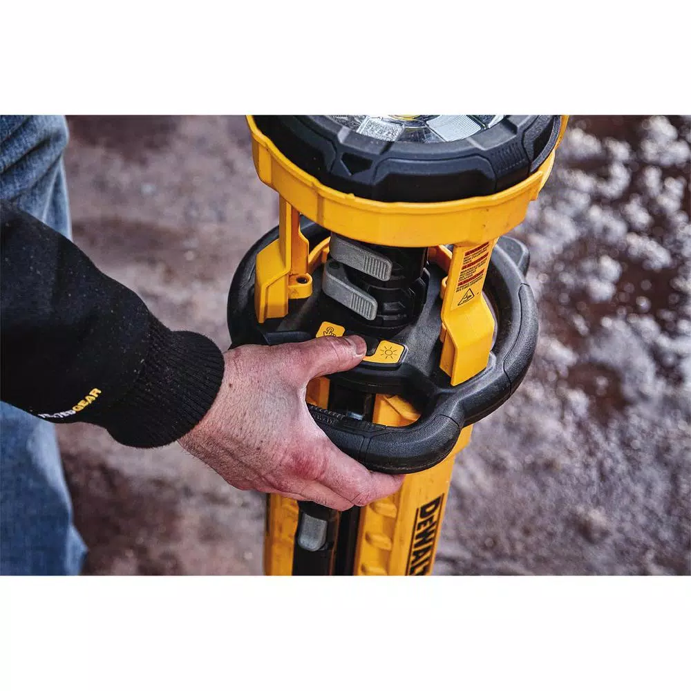 DEWALT 20V MAX 3000-Lumen Cordless LED Tripod Work Light Kit with 5.0Ah Battery and Charger
