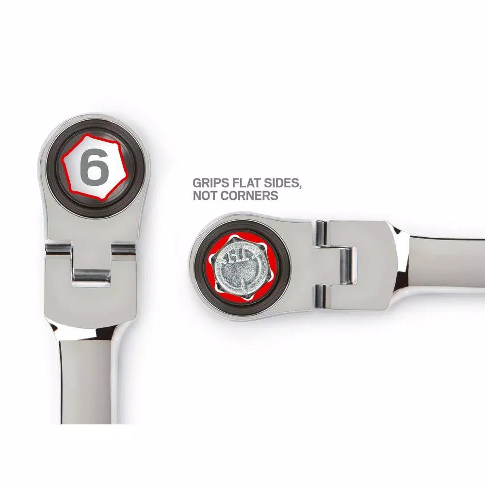 TEKTON 15/16 in. Flex-Head Ratcheting Combination Wrench, 72-Tooth, 6-Point