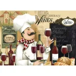 Morgan Home MHF Home Chef and Wine Multi-Colored Polypropylene Placemat Set, 4-Pack thumbnail 1