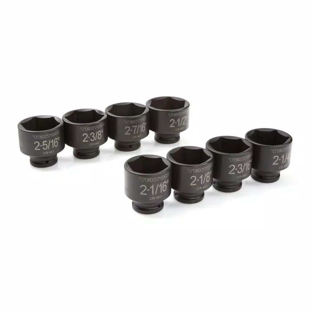 TEKTON 3/4 in. Drive 6-Point Shallow Impact Socket Set, 8-Piece