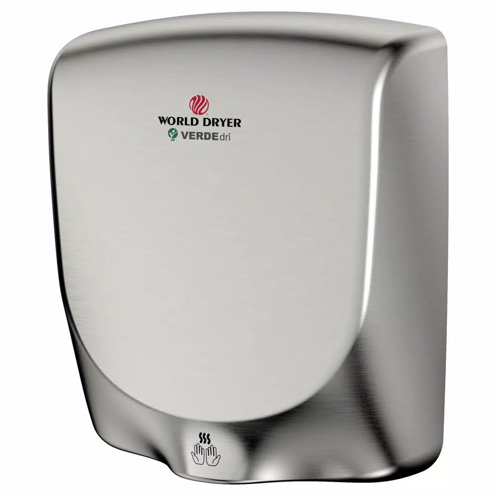 World Dryer VERDEdri High-Speed Electric Hand Dryer - Brushed Stainless Steel