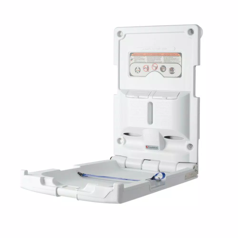 Foundations Classic Vertical Baby Changing Station with EZ Mount Backer Plate
