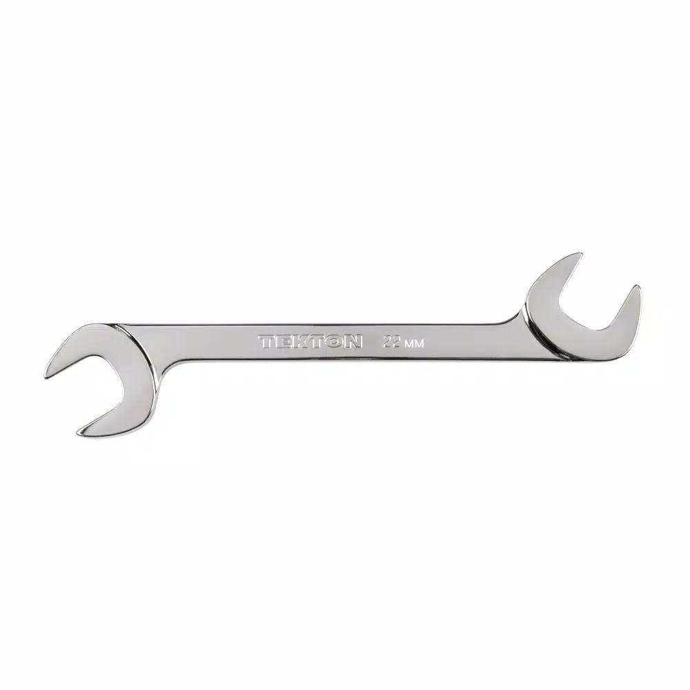 TEKTON 22 mm Angle Head Double Open End Wrench, 60° Offset