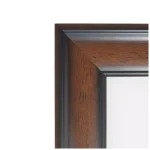 Amanti Art Cyprus Walnut 24.88 in. x 24.88 in. Square Wood Framed Bathroom Vanity Wall Mirror thumbnail 3