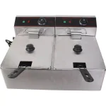 Costway 5000W Dual Tank Electric Countertop Deep Fryer, Stainless Steel Commercial & Home Restaurant Fryer thumbnail 1