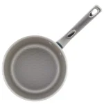 Ayesha Curry Home Collection 3-Quart Aluminum Nonstick Saucepan with Glass Lid, Twilight Teal thumbnail 2