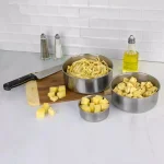 Unbranded Brushed Stainless Steel Food Storage Container Set, 5-Piece Silver Set thumbnail 2