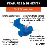 CURT Snap Lock Tap Connectors, 18-14 Gauge Wire, 100-Pack thumbnail 4