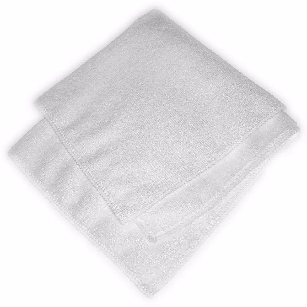 Carlisle 16 in. x 16 in. White Terry Cloth Microfiber Cleaning Cloths (Case of 12)