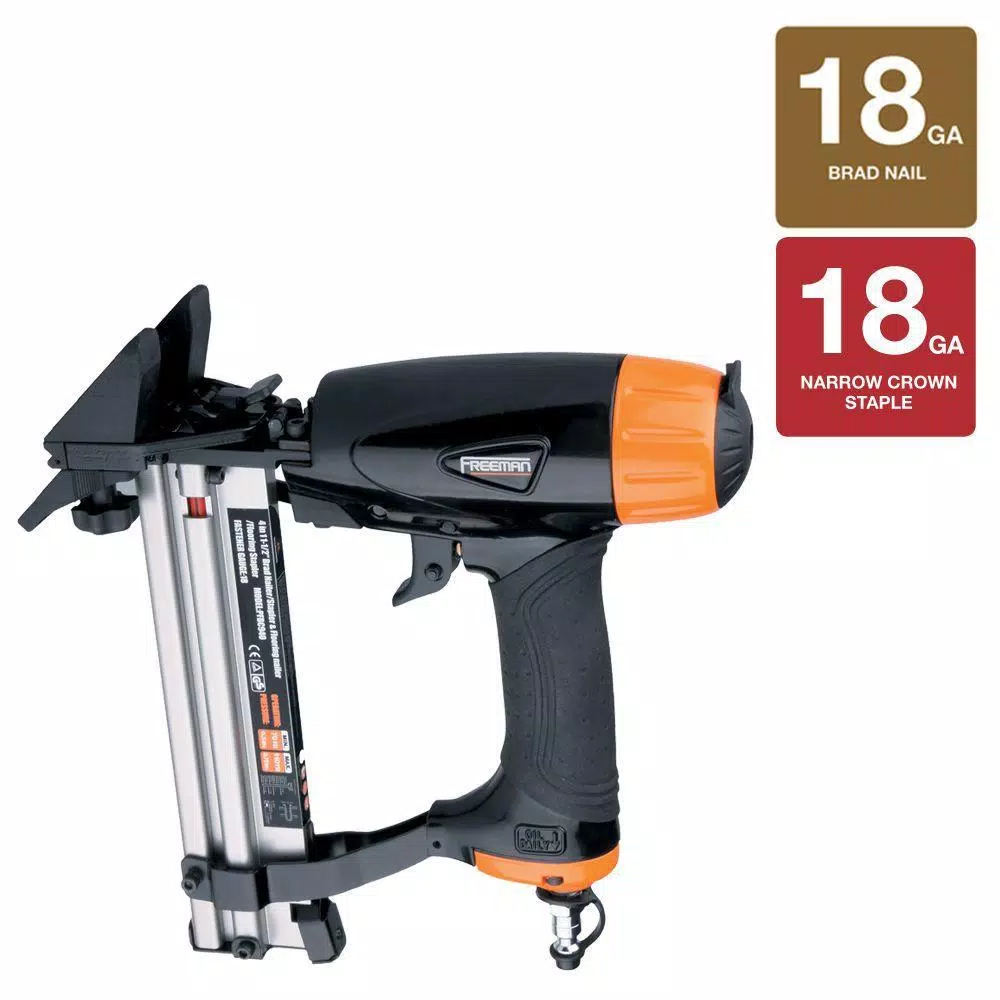 Freeman Professional Pneumatic Flooring Nailer Kit (2-Piece) - 3-in-1 & 4-in-1 Nailer/Stapler Set