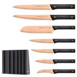 Hampton Forge Knight 13-Piece Titanium Plated Cutlery Set with Wooden Storage Block thumbnail 2