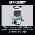 Makita XCV08Z 18V X2 LXT (36V) Brushless Cordless 2.1 Gal. HEPA Dry Dust Extractor with AWS, Tool Only thumbnail 11