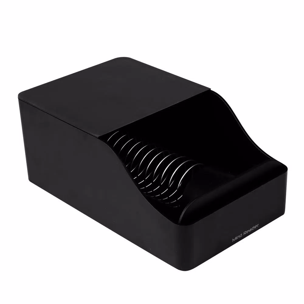 Mind Reader Black Coffee Station Organizer with K-Cup Drawer and Sleeve Dispenser