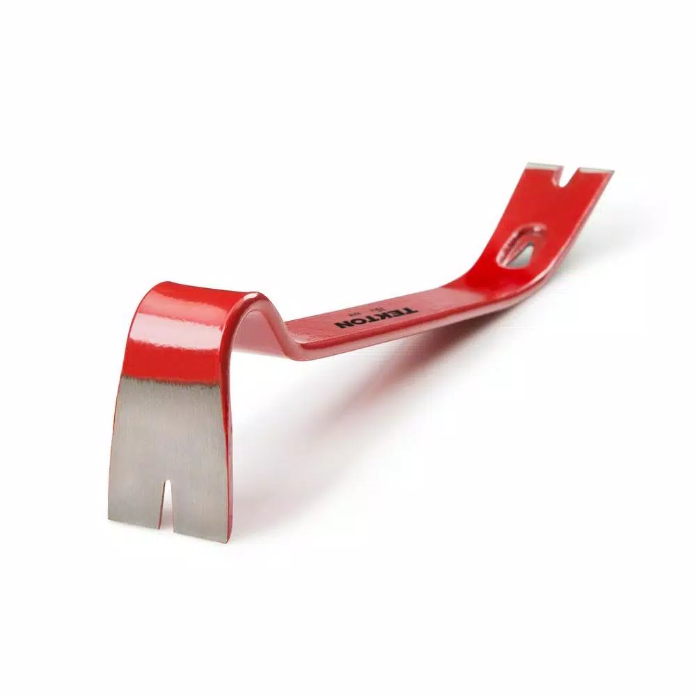 TEKTON 15 in. Flat Utility Pry Bar with Chisel Tips and 3 Nail Slots