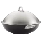 Circulon Ultimum Forged Aluminum Nonstick Wok with Lid, 13.75 in., Black thumbnail 4