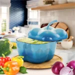 MegaChef 3 Qt. Pepper Shaped Enameled Cast Iron Casserole Dish, Blue thumbnail 6