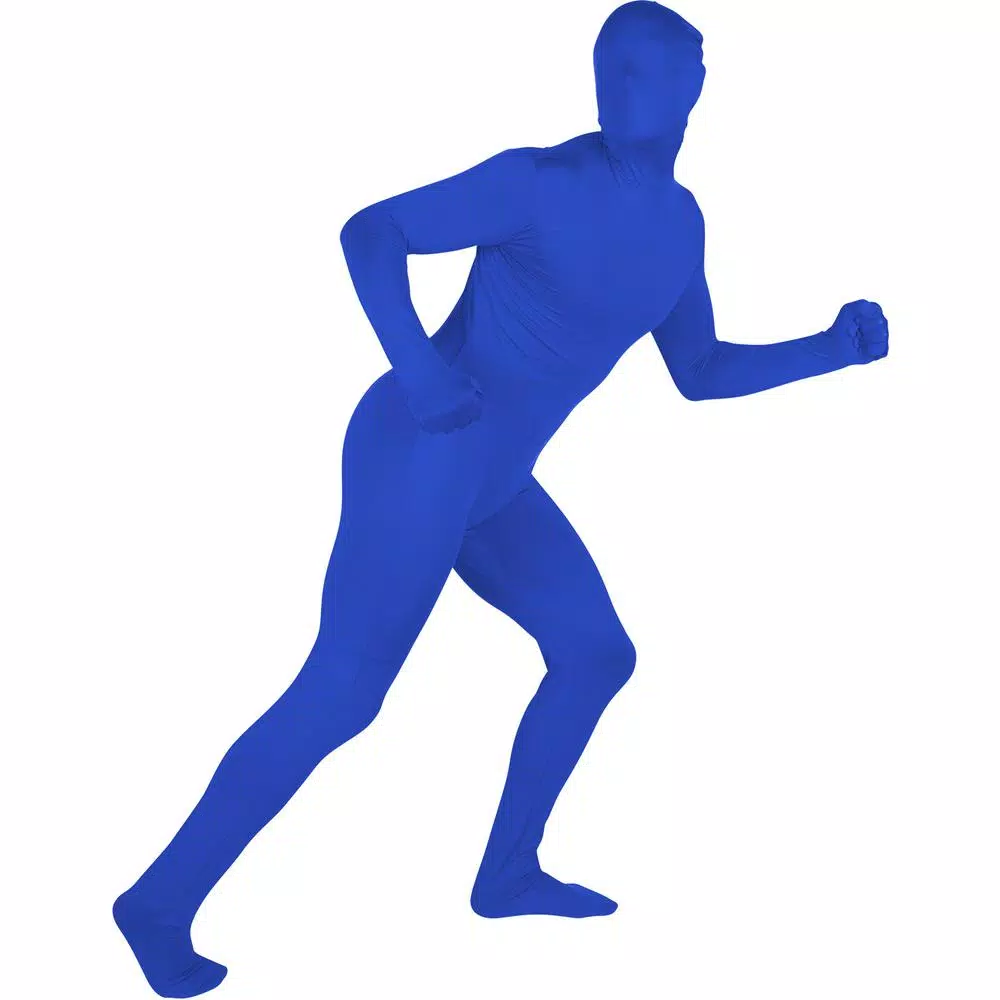 Unbranded Capital Costumes Adult Spandex Second Skin Full Bodysuit - Blue