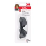 3M Flat Temple Safety Glasses with Grey Tinted Lenses, Black/Gray Semi-Rimless Frame thumbnail 3