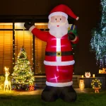 Glitzhome 12 ft. Lighted Inflatable Santa Claus Christmas Yard Decoration, Extra Large thumbnail 2