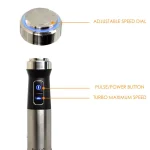 Megachef 4-in-1 Stainless Steel Immersion Blender Set with Chopper and Whisk, 300W thumbnail 4
