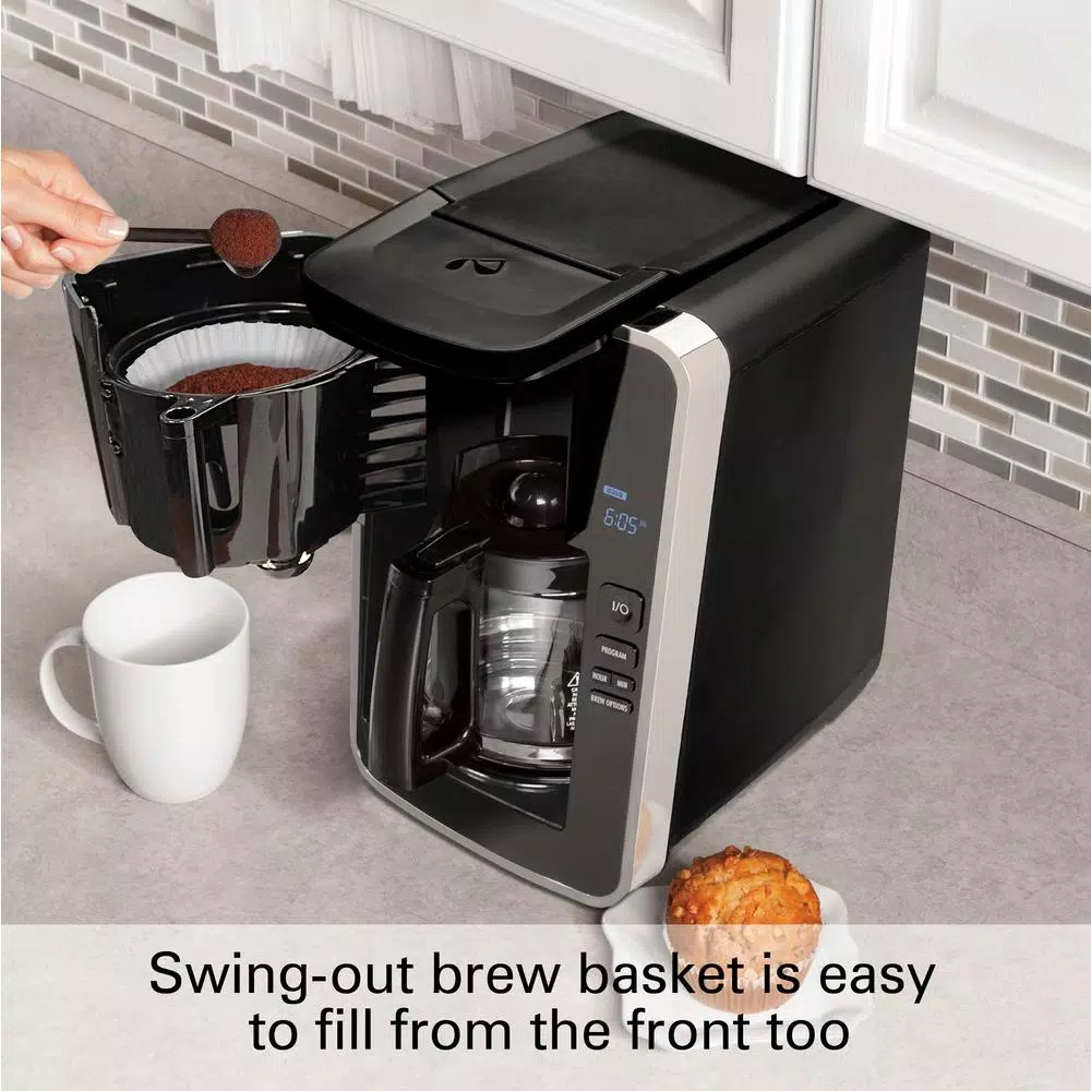 Hamilton Beach 12-Cup Programmable Easy Access Deluxe Coffee Maker, Black