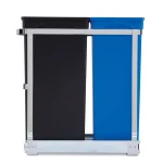 simplehuman 35-Liter Commercial-Grade Under-Counter Pull-Out Dual Recycling Trash Can, Stainless Steel thumbnail 2
