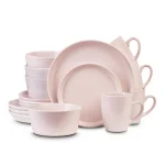 STONE LAIN 32-Piece Pink Stoneware Dinnerware Set, Service for 8 thumbnail 1