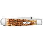 W.R. Case and Sons Cutlery Co. Case Kickstart Trapperlock Assisted Opening Pocket Knife - Amber Bone Peach Seed Jig thumbnail 3