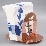 Creative Home Copper Plated Metal Napkin Holder with Apple Laser Cut Design thumbnail 3