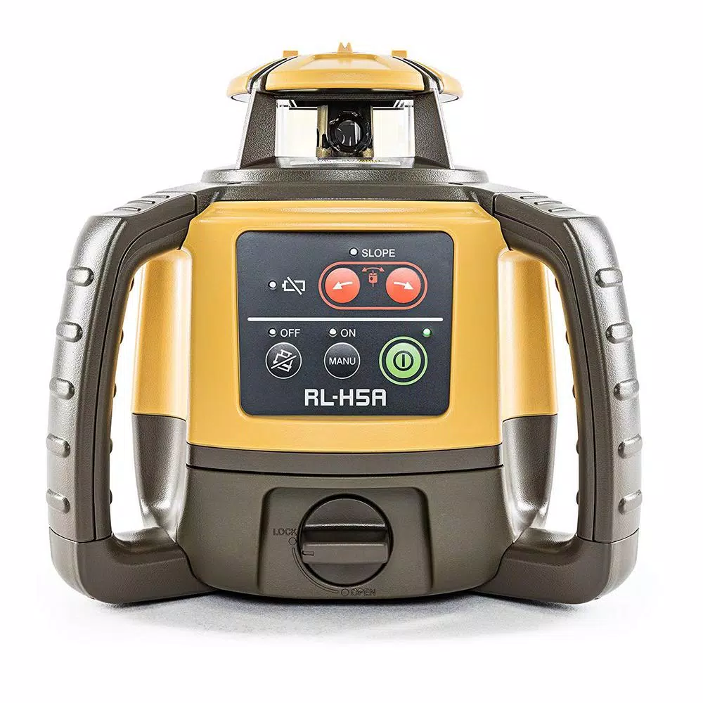 Topcon RL-H5A Rechargeable Horizontal Self-Leveling Rotary Laser Level with LS-100D Receiver