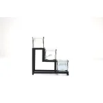 Mind Reader 3-Tier Black Metal Condiment Server with 3 Removable 8 oz. Glass Jars thumbnail 2