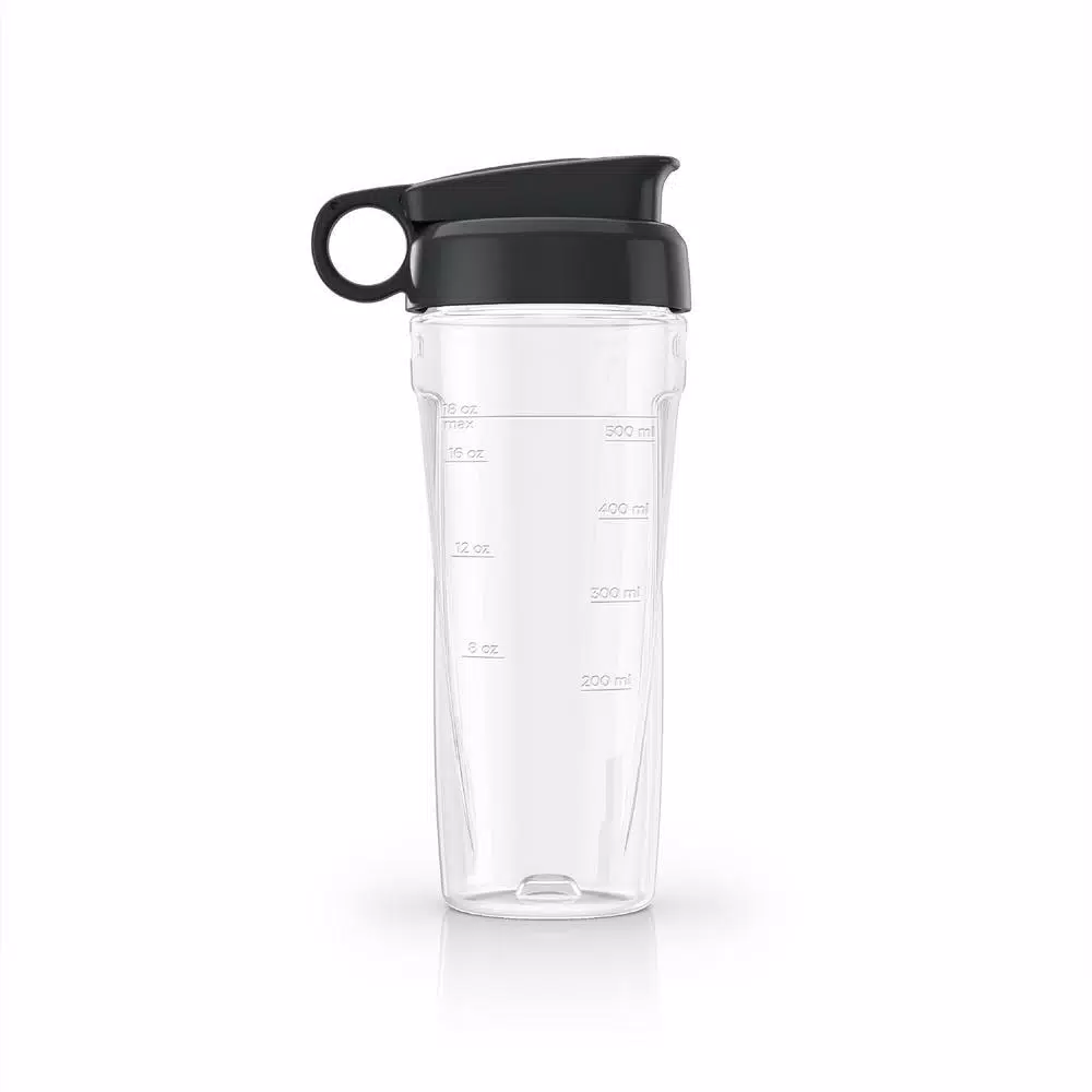BLACK+DECKER Replacement 18 oz. Tritan Personal Blender Jar with Travel Lid, Black