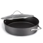 Calphalon Contemporary 7 Qt. Aluminum Nonstick Saute Pan with Glass Lid, Black thumbnail 1