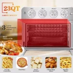 Boyel Living 24 Qt. Silver Stainless Steel Air Fryer Toaster Oven with 1700W Power and 4 Accessories thumbnail 5