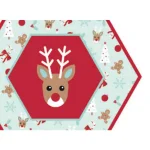 Sugar Plum Party SugarPlum Collection Holly Jolly Hexagon Paper Dinner Plates, 16-Piece Set thumbnail 2