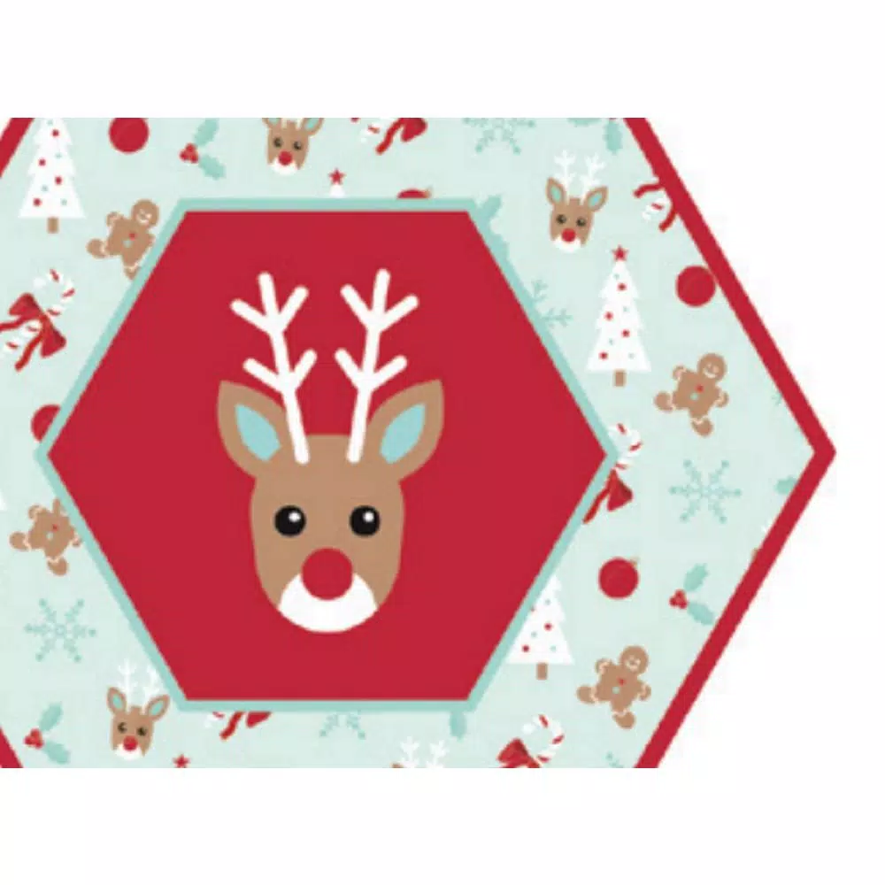 Sugar Plum Party SugarPlum Collection Holly Jolly Hexagon Paper Dinner Plates, 16-Piece Set