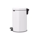 Brabantia Icon 3.2 Gal. White Steel Step-On Trash Can with Soft-Close Lid thumbnail 3