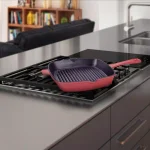 AMERCOOK LA PLURIEL 10 in. Enameled Cast Iron Nonstick Grill Pan, Red thumbnail 3