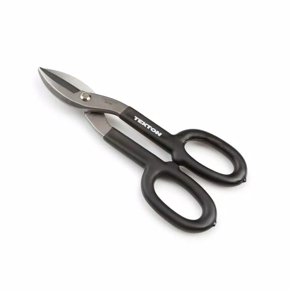 TEKTON 10 in. Straight Pattern Tin Snips, Forged Carbon Steel