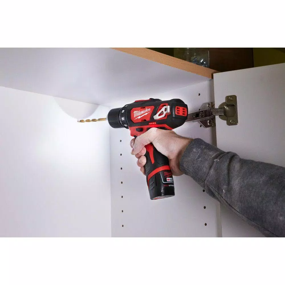 Milwaukee M12 12V Lithium-Ion Cordless Drill Driver and Impact Driver 2-Tool Combo Kit