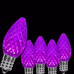 Wintergreen Lighting OptiCore C7 LED Purple Faceted Replacement Light Bulbs, 25-Pack thumbnail 1