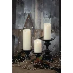 Unbranded Ivory Moving Pillar Flame Flameless Wax LED Candle with Timer thumbnail 3