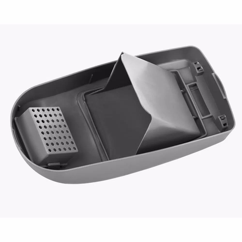 Alpine Industries 19 qt. Gray Step-On Waste Basket & Sanitary Napkin Receptacle