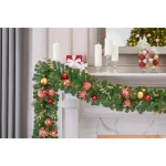 Home Accents Holiday Royal Easton 12 ft. Pre-Lit Artificial Christmas Garland with 70 Warm White LED Lights thumbnail 3