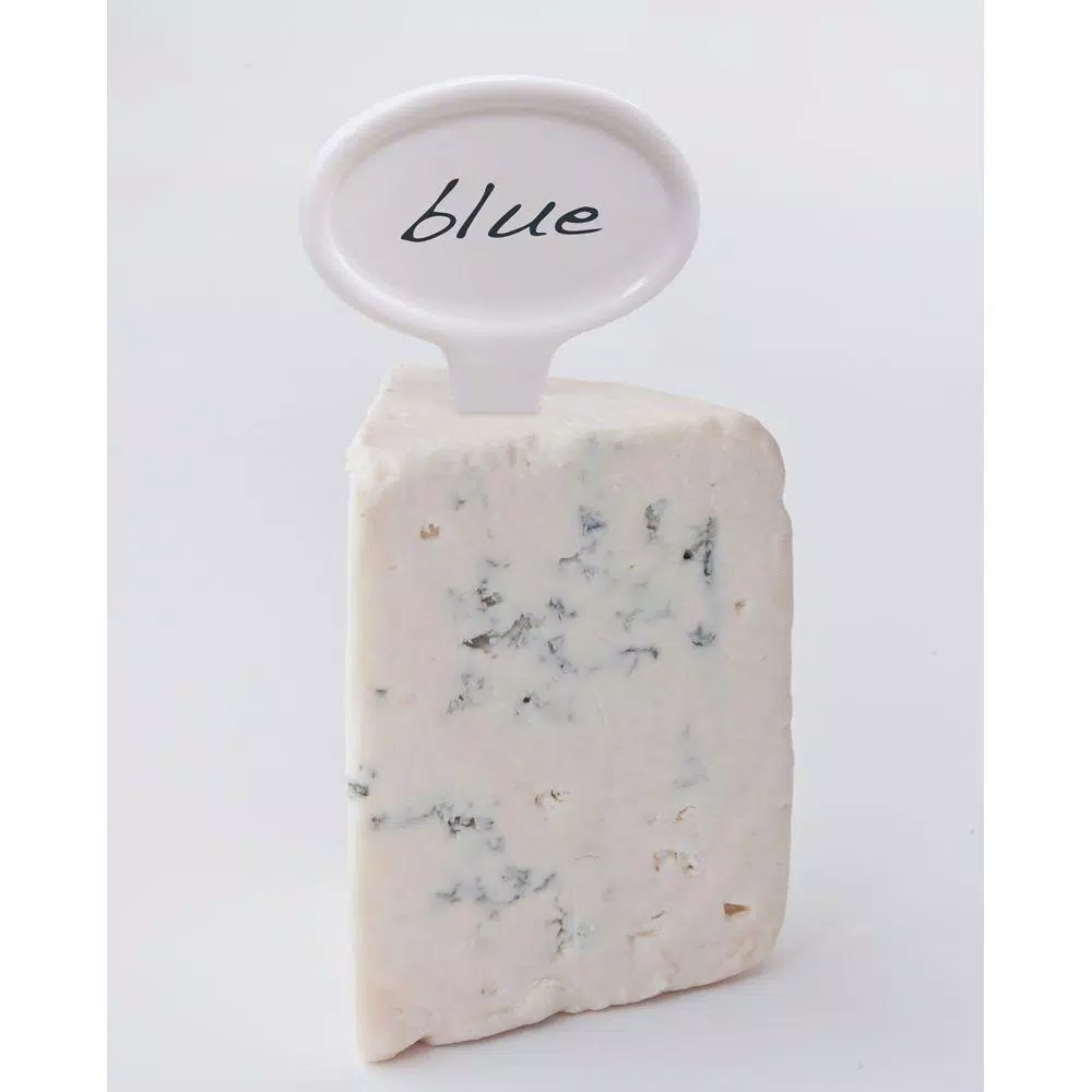 Epicureanist Ceramic Cheese Marker Set of 6 with Food-Safe Pen and Storage Pouch